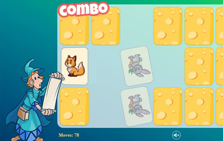 match pairs game screen